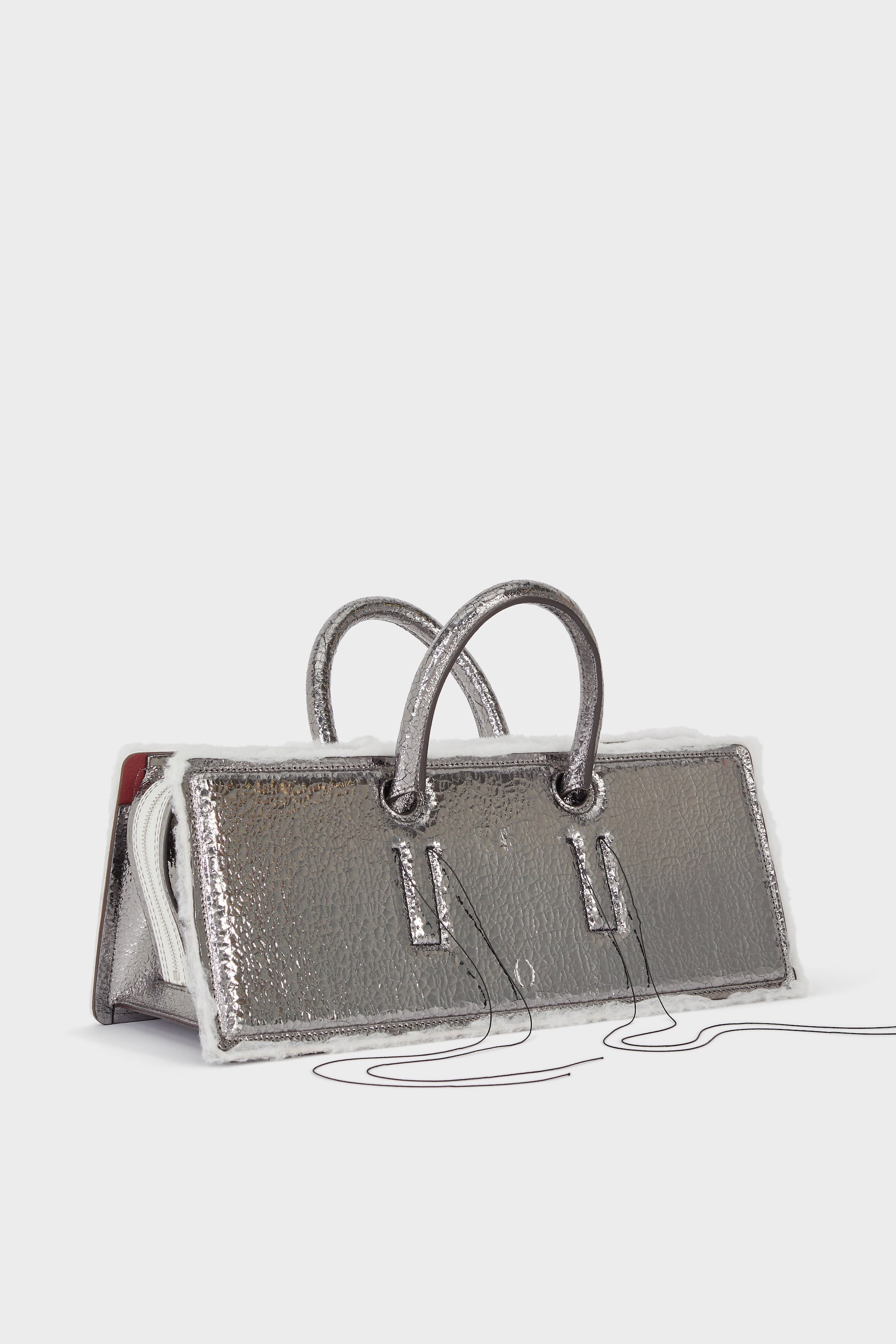 Otto Silver Cracked Handbag