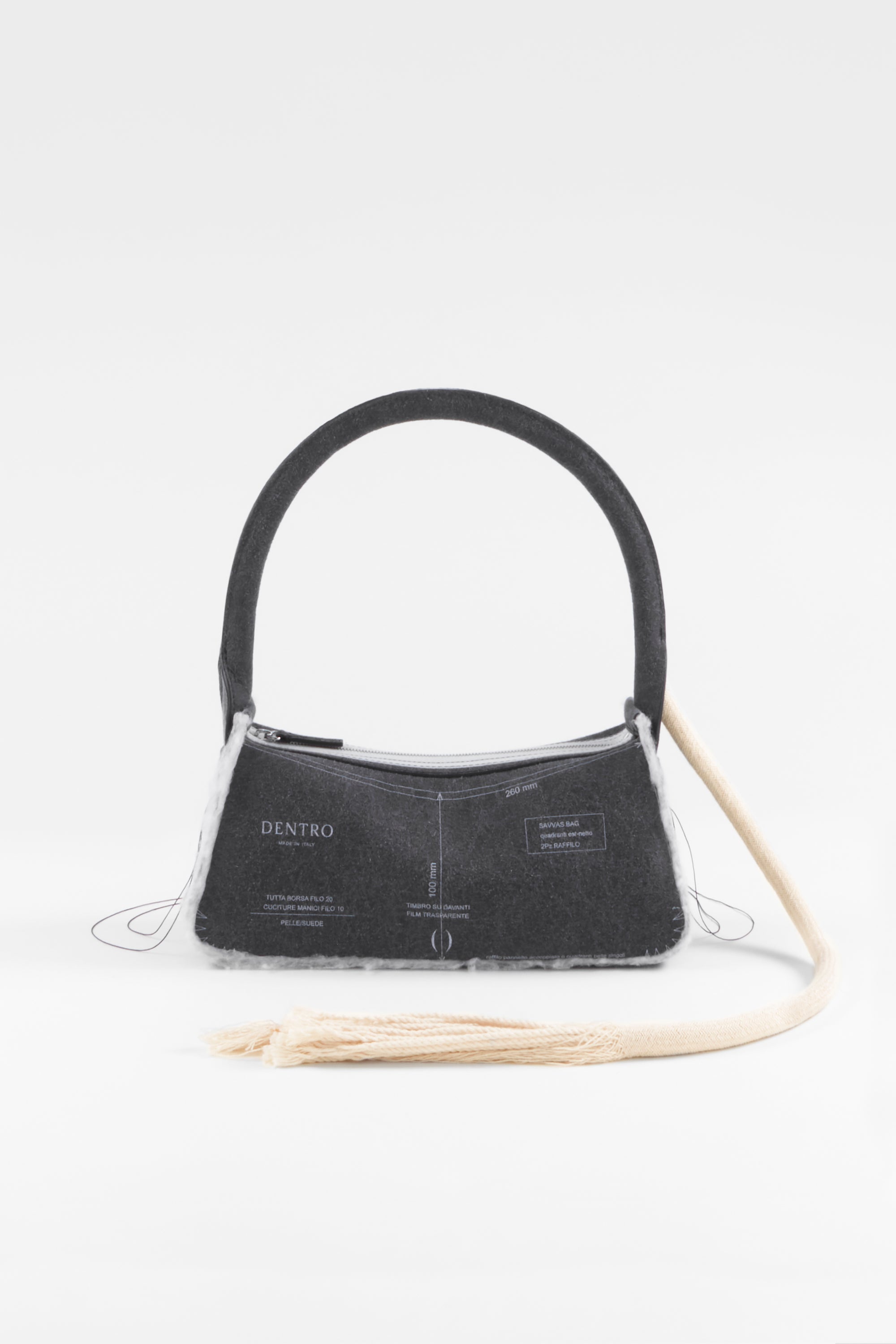 Savvas Paper Black Shoulder Bag