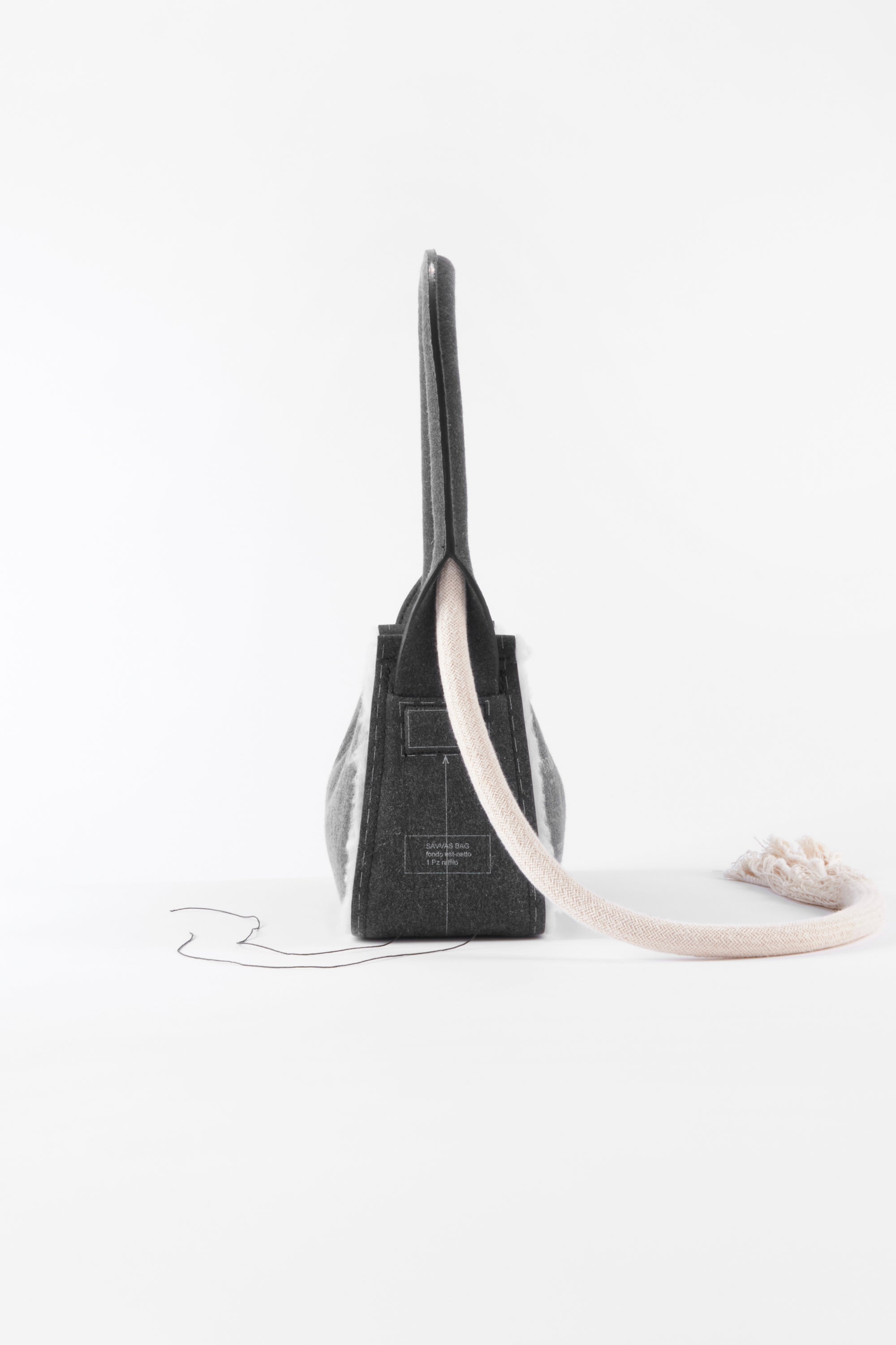 Savvas Paper Black Shoulder Bag