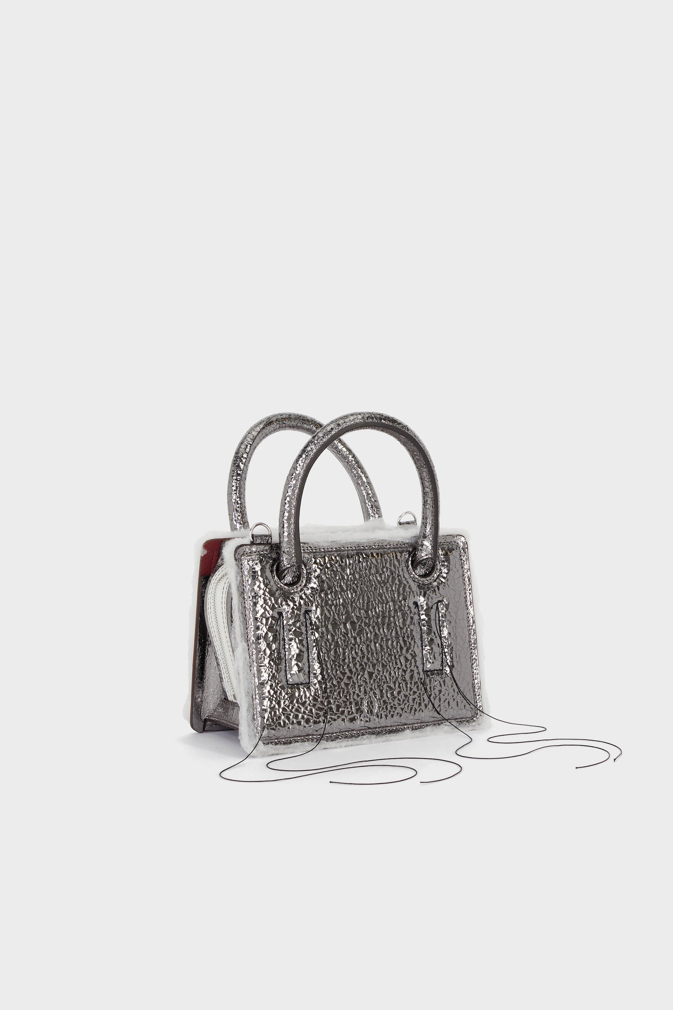 Mini Otto Cracked Silver Handbag