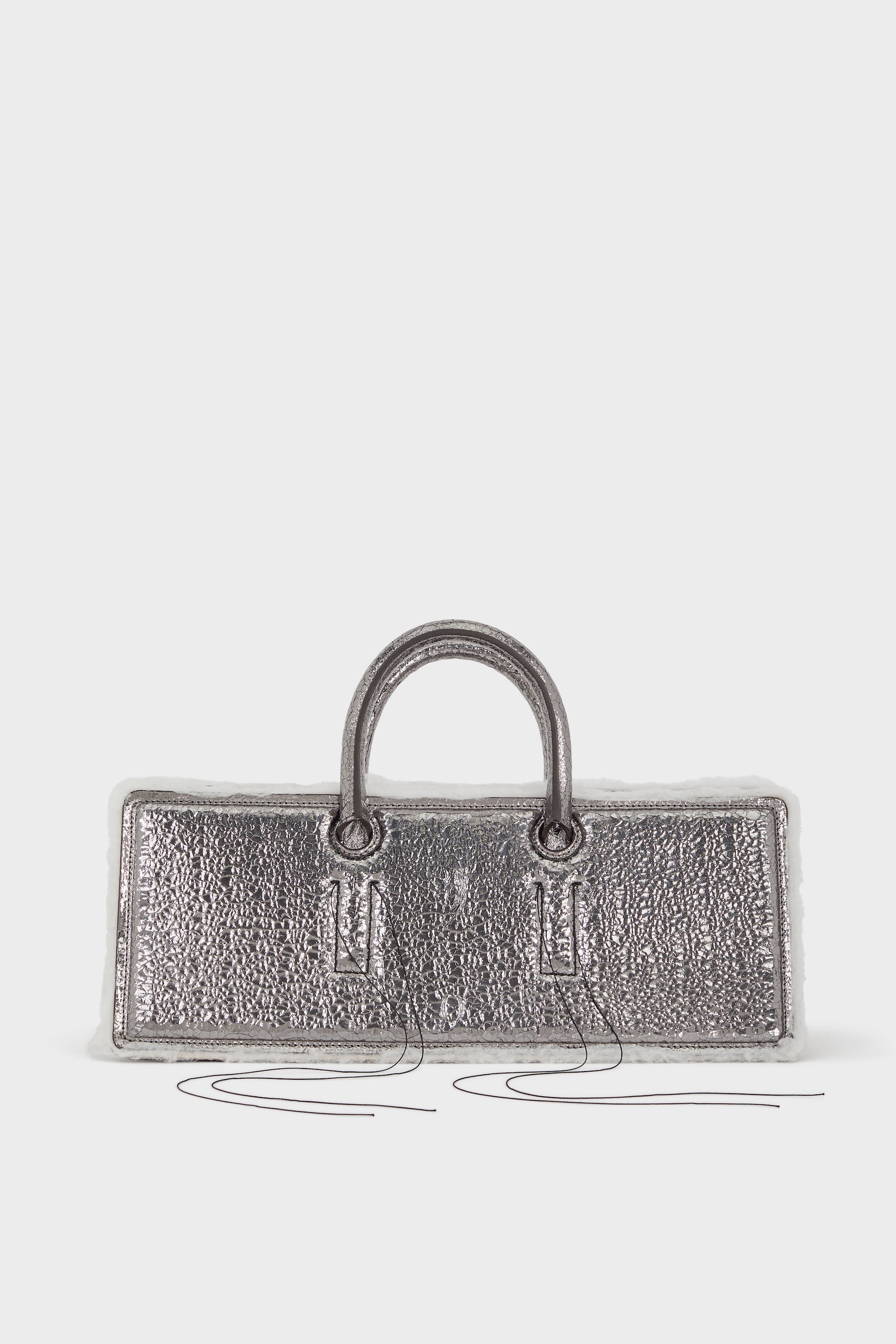 Otto Silver Cracked Handbag