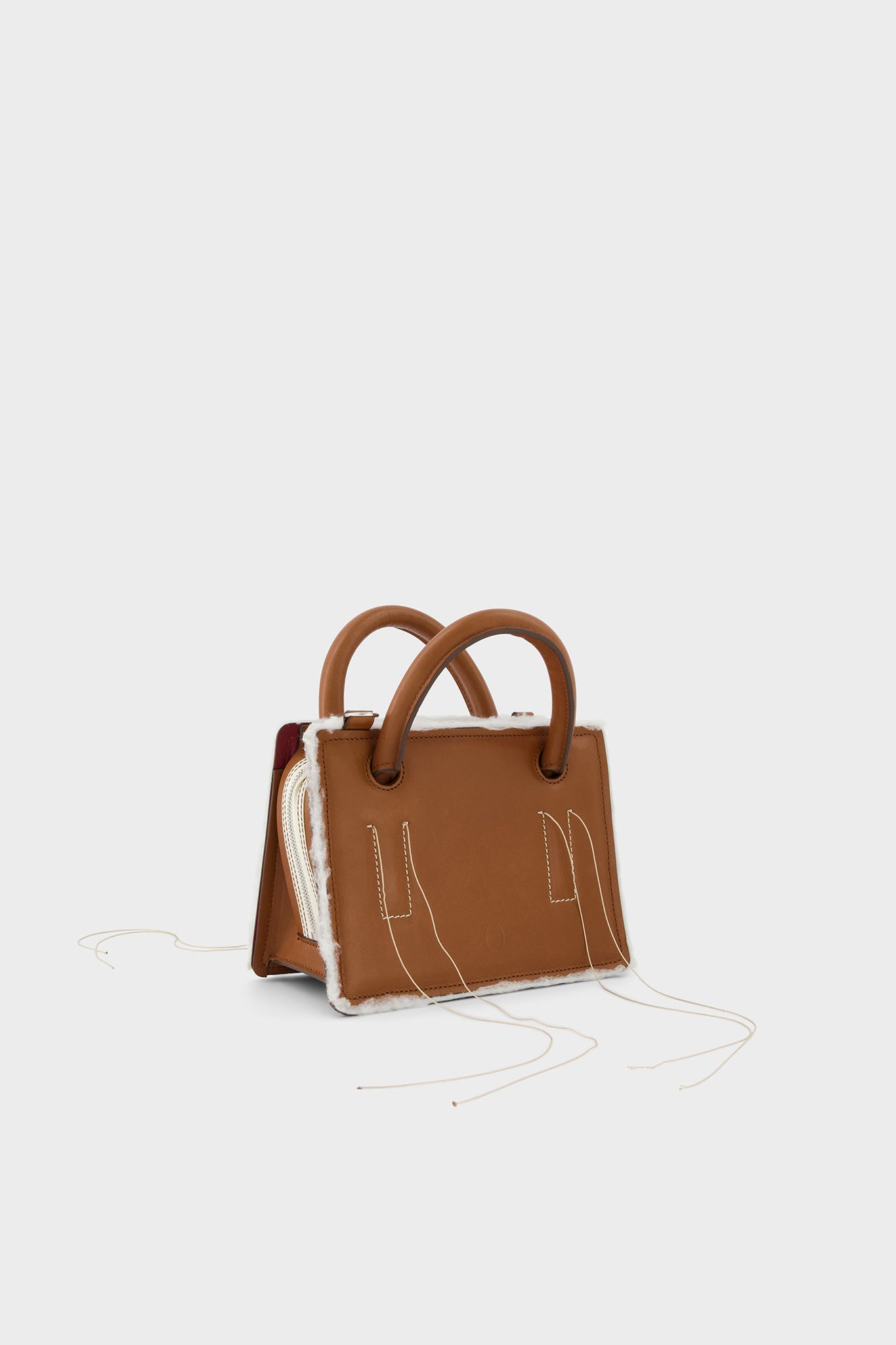Brown mini Otto handbag with cross-body strap