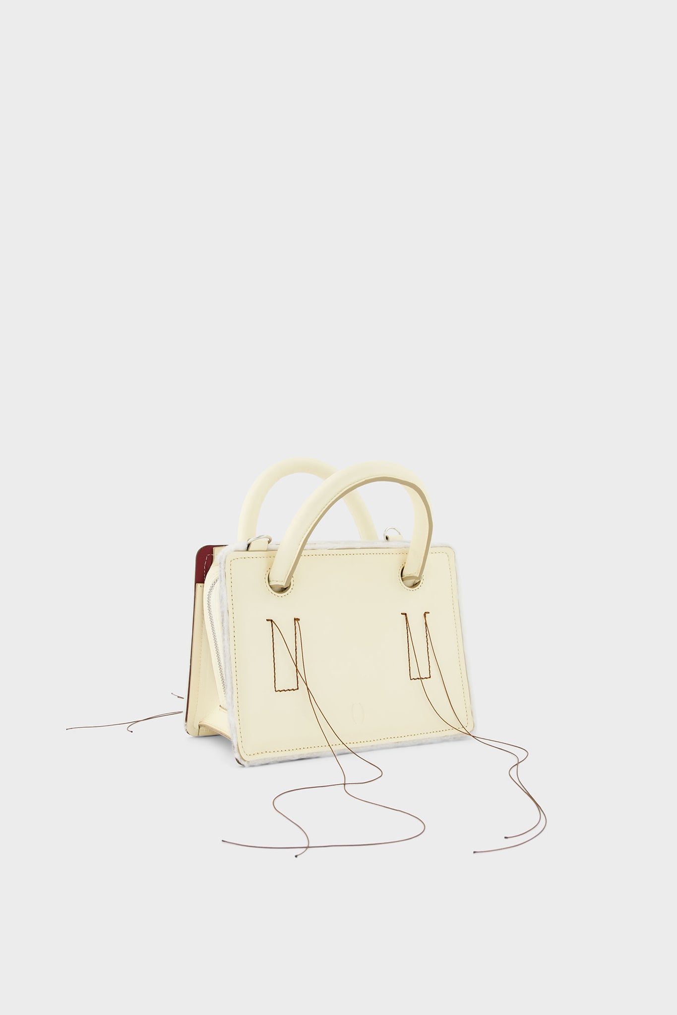 Cream mini Otto handbag with cross-body strap